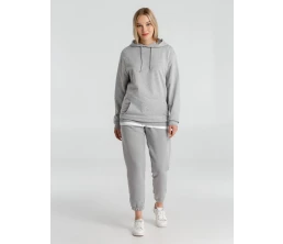 Толстовка с капюшоном унисекс Hoodie, серый меланж