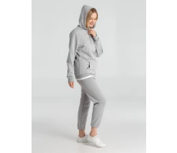 Толстовка с капюшоном унисекс Hoodie, серый меланж