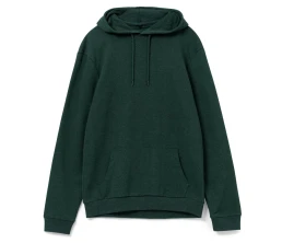 Толстовка с капюшоном унисекс Hoodie, темно-зеленый меланж