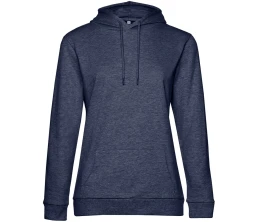 Толстовка с капюшоном женская Hoodie, синий меланж