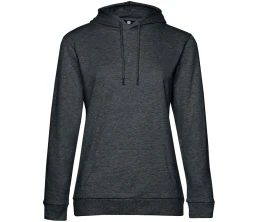 Толстовка с капюшоном женская Hoodie, серый меланж (антрацит)