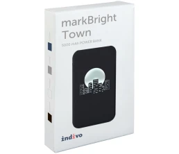 Аккумулятор с подсветкой markBright Town, 5000 мАч, синий