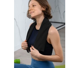 Спортивное полотенце Vigo Small, черное