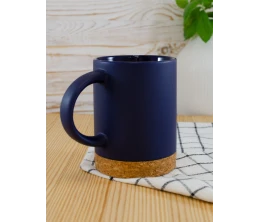 Кружка с пробковой подставкой Corky, синяя