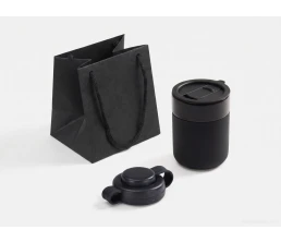 Пакет бумажный под кружку Cupfull, черный