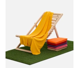 Флисовый плед Warm&Peace, желтый