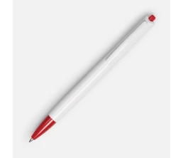 Ручка шариковая Tick, белая с красным