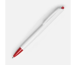 Ручка шариковая Tick, белая с красным