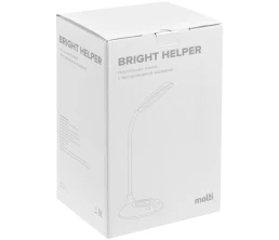 Лампа с беспроводной зарядкой Bright Helper, белая