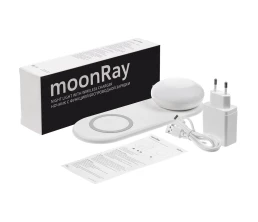 Станция беспроводной зарядки с ночником moonRay, белая