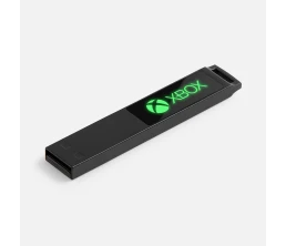 Флешка markBright Black с зеленой подсветкой, 32 Гб