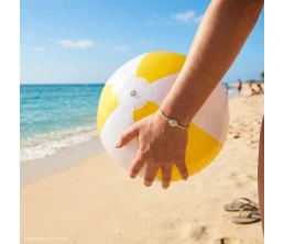 Надувной пляжный мяч Cruise, желтый с белым