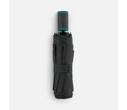 Зонт складной AOC Mini с цветными спицами, бирюзовый