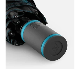 Зонт складной AOC Mini с цветными спицами, бирюзовый
