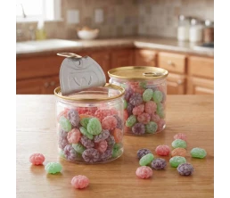 Карамель леденцовая Candy Crush, со вкусом фруктов, с прозрачной крышкой