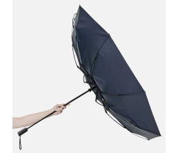 Зонт складной Fiber, темно-синий