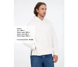 Худи оверсайз унисекс Tolla, молочное