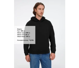 Худи оверсайз унисекс Tolla, черное