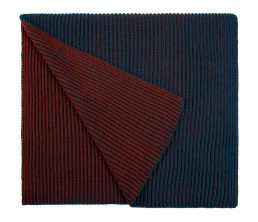 Шарф Nobilis, бирюзовый с терракотовым