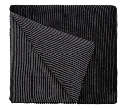 Шарф Nobilis, черный с серым меланжем