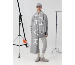 Шарф Bereg, молочный с серым