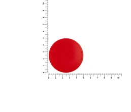 Лейбл из ПВХ Dzeta Round, L, красный