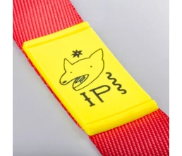 Лейбл из ПВХ Dzeta, XS, желтый неон