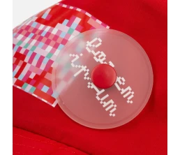 Лейбл из ПВХ Dzeta Round, L, прозрачный