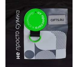 Лейбл из ПВХ Dzeta Round, L, зеленый неон