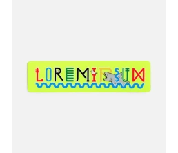 Наклейка тканевая Lunga, S, желтый неон