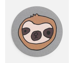 Наклейка тканевая Lunga Round, M, серая