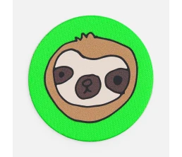 Наклейка тканевая Lunga Round, M, зеленый неон