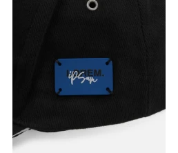 Бейсболка Classic, черная с белым кантом