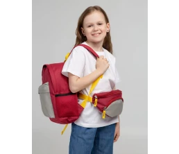 Рюкзак детский Kiddo, бордовый с серым