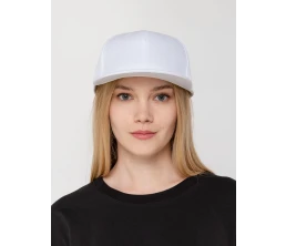 Бейсболка Snapback с прямым козырьком, белая