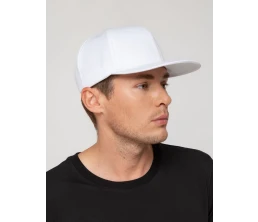 Бейсболка Snapback с прямым козырьком, белая