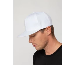 Бейсболка Snapback с прямым козырьком, белая