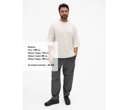 Футболка унисекс оверсайз T1, молочно-белая