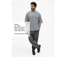 Футболка унисекс оверсайз T1, серая