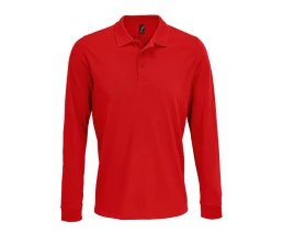 Рубашка поло с длинным рукавом Prime LSL, красная