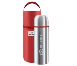 Термос Relaxika Duo 1000 в чехле, стальной