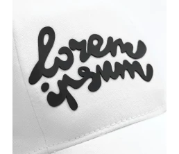 Бейсболка Canopy, белая с темно-синим кантом