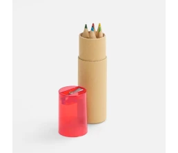Набор карандашей Pencilvania Office с точилкой, красный