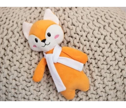 Мягкая игрушка Beastie Toys, лисенок с белым шарфом