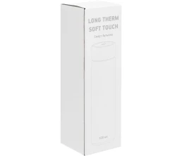 Смарт-бутылка с заменяемой батарейкой Long Therm Soft Touch, красная