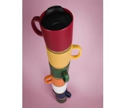 Кружка с пробковой подставкой Corky Walk, серая