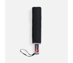 Зонт наоборот складной Futurum со светоотражающим кантом, черный