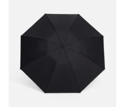 Зонт наоборот складной Futurum со светоотражающим кантом, черный