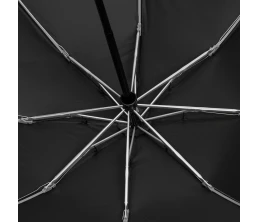 Зонт наоборот складной Futurum со светоотражающим кантом, черный
