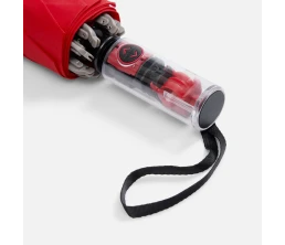 Зонт наоборот складной Futurum со светоотражающим кантом, красный